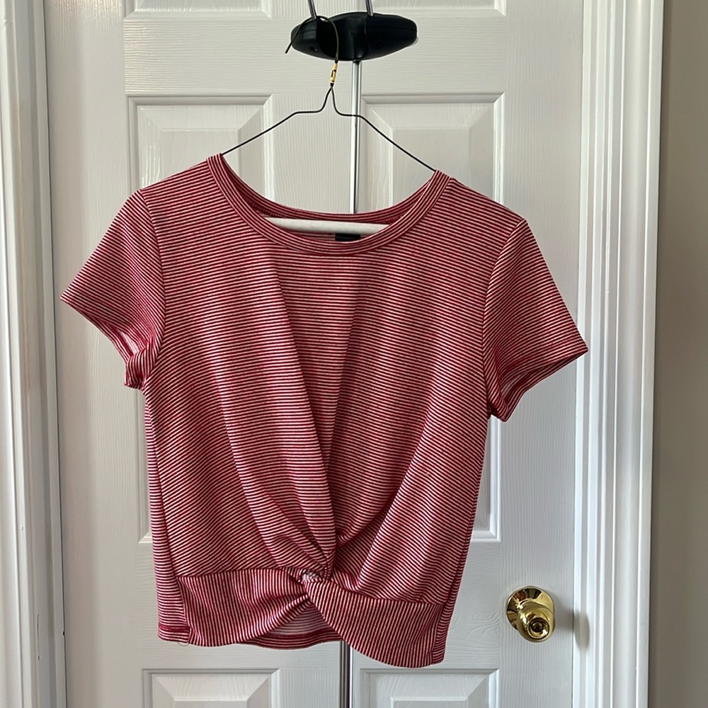 Red and White striped shirt